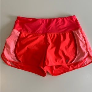 Athleta Orange Running Shorts